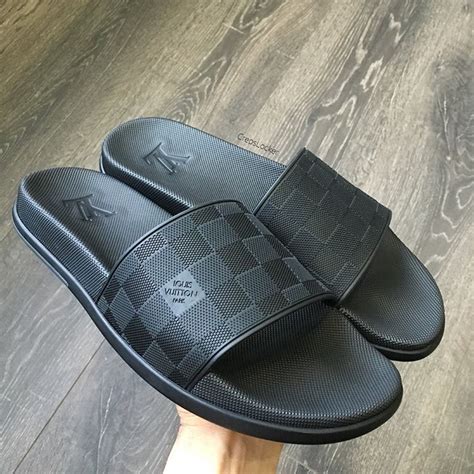 mens slides louis vuitton|louis vuitton monogram sliders.